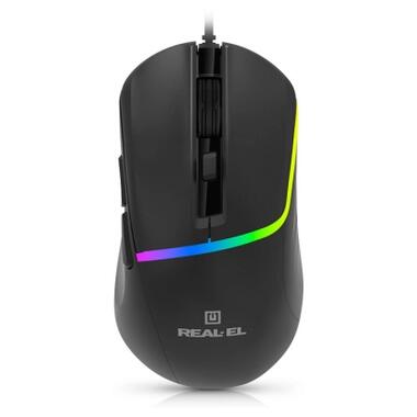 Мышка REAL-EL RM-530 USB Black (EL123200053) фото №1