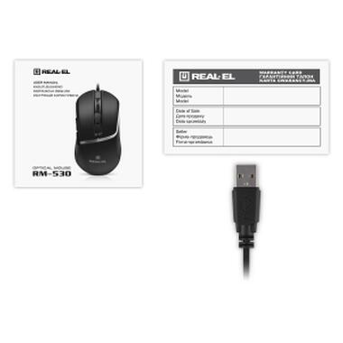 Мышка REAL-EL RM-530 USB Black (EL123200053) фото №11