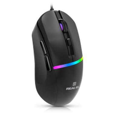 Мышка REAL-EL RM-530 USB Black (EL123200053) фото №3