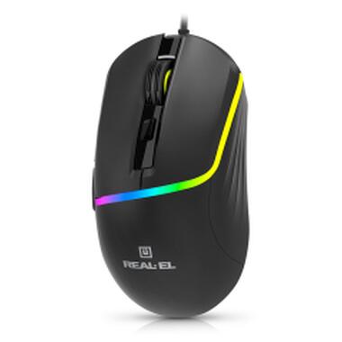 Мышка REAL-EL RM-530 USB Black (EL123200053) фото №5