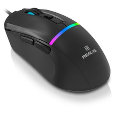 Мышка REAL-EL RM-530 USB Black (EL123200053) фото №4