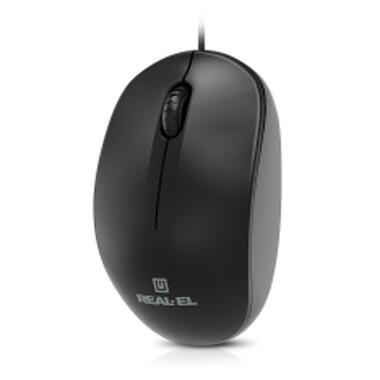 Мышь REAL-EL RM-206 USB, чёрная (EL123200061) фото №8