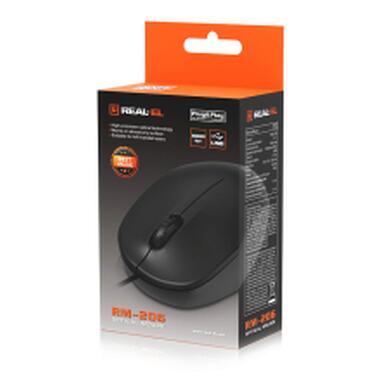 Мышь REAL-EL RM-206 USB, чёрная (EL123200061) фото №23
