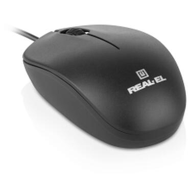 Мышь REAL-EL RM-206 USB, чёрная (EL123200061) фото №5