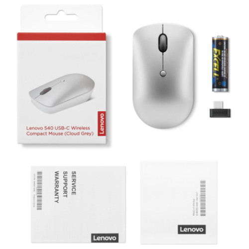 Мишка Lenovo 540 USB-C Wireless Cloud Grey (GY51D20869) фото №7
