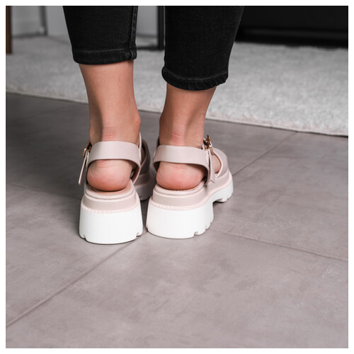 Жіночі сандалі Fashion Bean 3650 36 розмір 23.5 см Бежевий фото №2