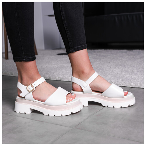 Жіночі сандалі Fashion Ellie 3659 39 розмір 25 см Білий фото №3