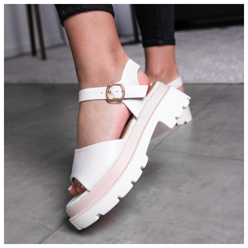 Жіночі сандалі Fashion Ellie 3659 39 розмір 25 см Білий фото №5