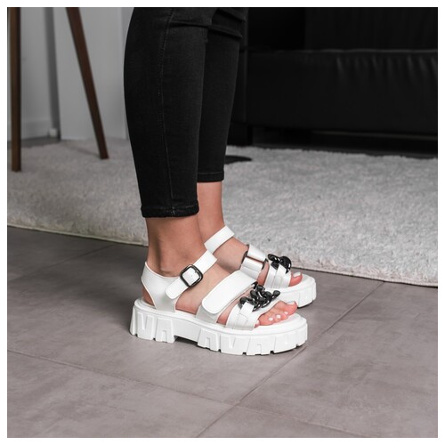 Жіночі сандалі Fashion Nala 3651 41 розмір 25.5 см Білий фото №2