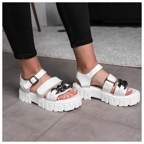 Жіночі сандалі Fashion Nala 3651 41 розмір 25.5 см Білий фото №6