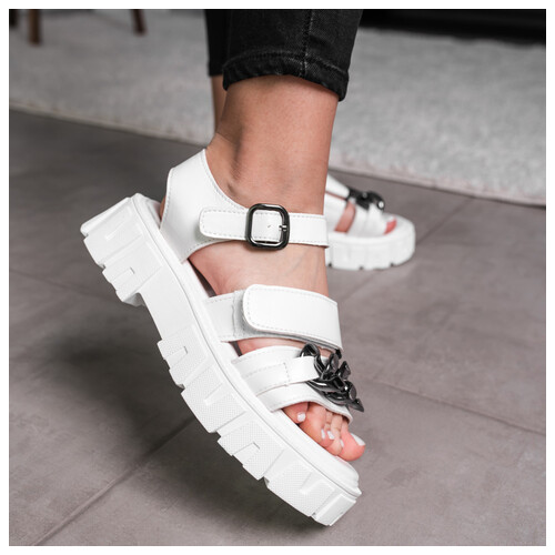 Жіночі сандалі Fashion Nala 3651 41 розмір 25.5 см Білий фото №7