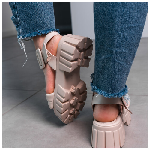 Жіночі сандалі Fashion Sheba 3636 38 розмір 24.5 см Бежевий фото №8