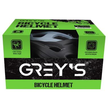 Велосипедний шолом Greys L чорно-сірий матовий GR21114 фото №2