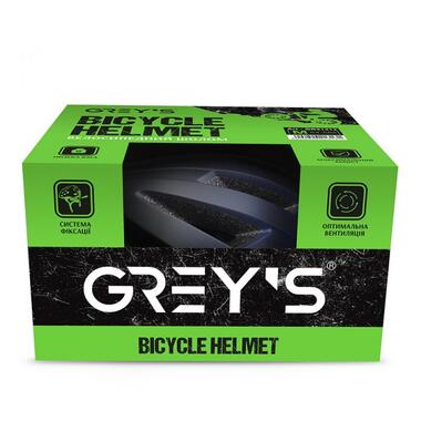 Велосипедний шолом Greys М чорно-синій матовий GR21313 фото №2