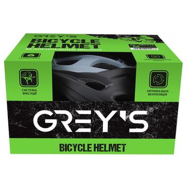 Велосипедний шолом Greys М чорно-сірий матовий GR21113 фото №2