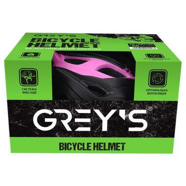 Велосипедний шолом Greys М чорно-фіолетовий матовий GR21153 фото №2