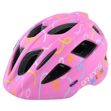 Велосипедний шолом дитячий Greys S рожевий матовий GR22142 фото №1