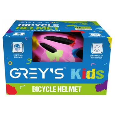 Велосипедний шолом дитячий Greys М рожевий матовий GR22343 фото №2