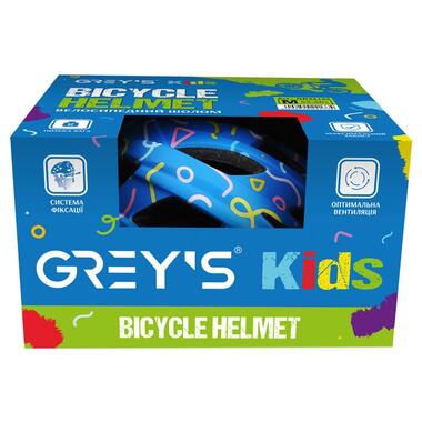 Велосипедний шолом дитячий Greys М синій матовий GR22133 фото №2