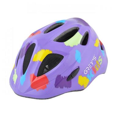 Велосипедний шолом дитячий Greys М фіолетовий матовий GR22323 фото №1