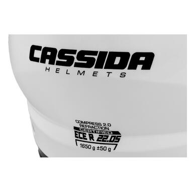 Мотоциклетний шолом  Cassida Compress 2.0 Refraction White/Black/Fluo Yellow P/J (M140-1028-2XL) фото №5