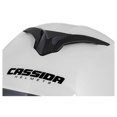 Мотоциклетний шолом  Cassida Compress 2.0 Refraction White/Black/Fluo Yellow P/J (M140-1028-2XL) фото №4