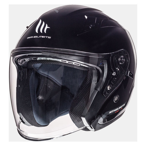 Мотошолом MT Helmets Avenue Solid Gloss Black XS фото №3
