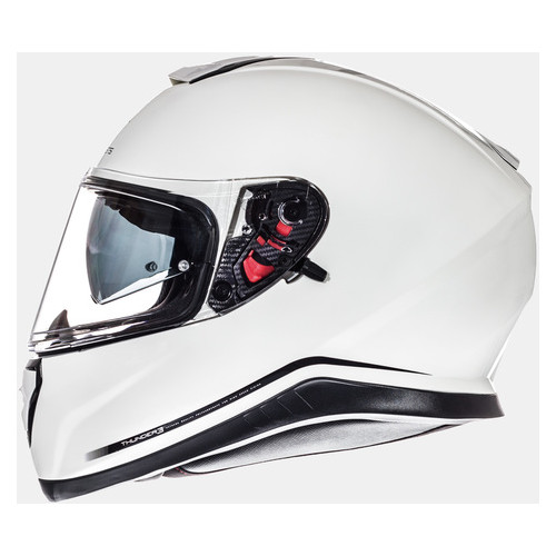 Мотошолом MT Helmets Thunder 3 SV SOLID Pearl White XXL фото №1