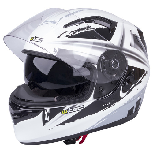 Mотоциклетний шолом W-TEC V122 – чорно-білий / XS (53-54) (15784-XS-2) фото №2