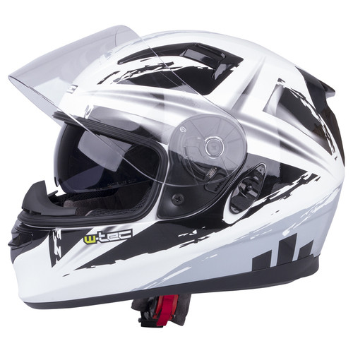 Mотоциклетний шолом W-TEC V122 – чорно-білий / XS (53-54) (15784-XS-2) фото №3