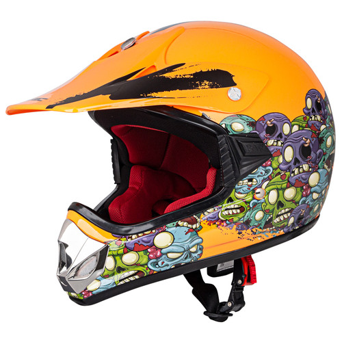 Молодіжний мотоциклетний шолом W-TEC V310 enduro - S (49-50) / помаранчевий (8693-S-8) фото №1