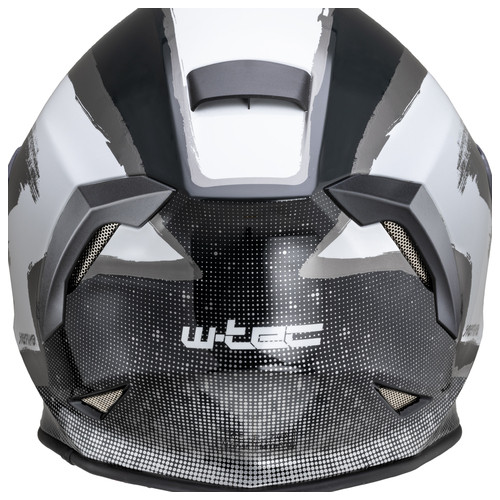 Мотоциклетний шолом W-TEC Integra Graphic - чорно-білий / L (59-60) (21600-L-1) фото №4