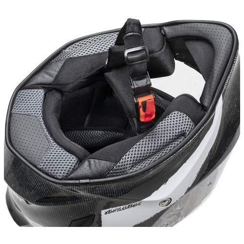 Мотоциклетний шолом W-TEC Integra Graphic - чорно-білий / L (59-60) (21600-L-1) фото №8