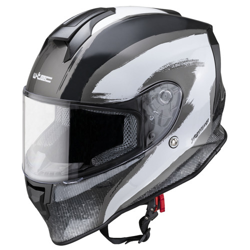 Мотоциклетний шолом W-TEC Integra Graphic - чорно-білий / L (59-60) (21600-L-1) фото №2