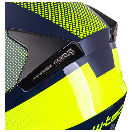 Мотоциклетний шолом W-TEC Yokohammer - синьо-жовтий/S (55-56) (20338-S) фото №6