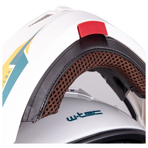 Мотоциклетний шолом, що перекидається W-TEC Vexamo PI Graphic w/ Pinlock - біла графіка/S (55-56) (20617-S-2) фото №11