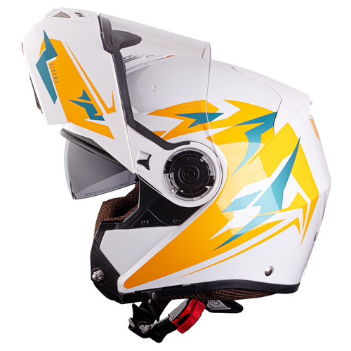 Перекидний мотоциклетний шолом W-TEC Vexamo PI Graphic w/Pinlock - біла графіка/XL (61-62) (20617-XL-2) фото №5