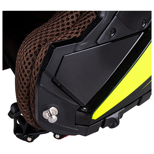 Мотоциклетний шолом W-TEC Vexamo PR Black Graphic, що перекидається, - чорно-жовтий/L (59-60) (20663-L) фото №14