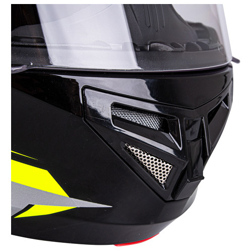 Мотоциклетний шолом W-TEC Vexamo PR Black Graphic, що перекидається, - чорно-жовтий/L (59-60) (20663-L) фото №12