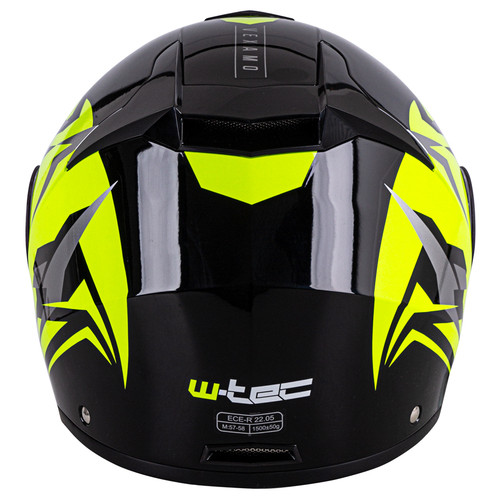 Мотоциклетний шолом W-TEC Vexamo PR Black Graphic, що перекидається, - чорно-жовтий/L (59-60) (20663-L) фото №6