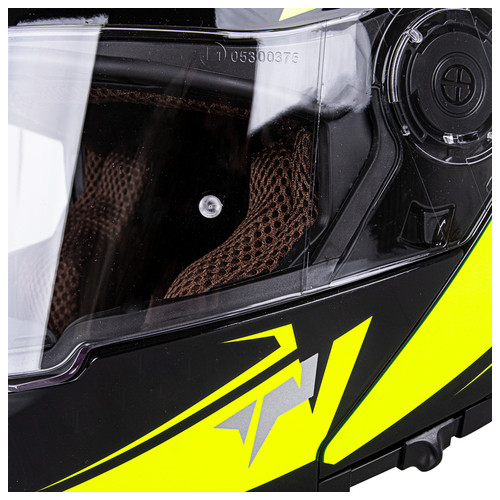 Мотоциклетний шолом W-TEC Vexamo PR Black Graphic, що перекидається, - чорно-жовтий/L (59-60) (20663-L) фото №11