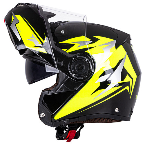 Мотоциклетний шолом W-TEC Vexamo PR Black Graphic, що перекидається, - чорно-жовтий/L (59-60) (20663-L) фото №5