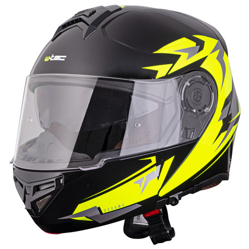 Мотоциклетний шолом W-TEC Vexamo PR Black Graphic, що перекидається, - чорно-жовтий/L (59-60) (20663-L) фото №2