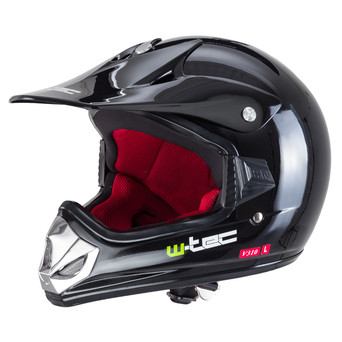 Молодіжний мотоциклетний шолом W-TEC V310 enduro - розмір XL (55-56) / чорний (8693-XL-3) фото №1