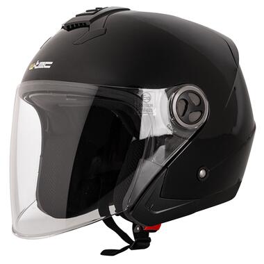 Мотоциклетний шолом з козирком W-TEC YM-623 - розмір L(59-60) / матовий чорний (14686-L-5) фото №1