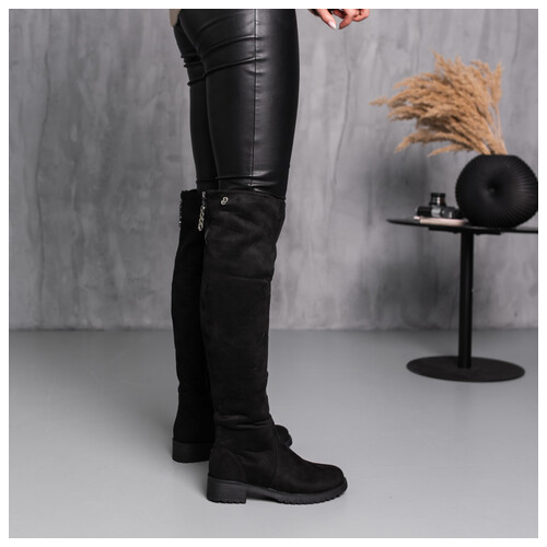 Ботфорти жіночі зимові Fashion Abu 3890 37 розмір 24 см Чорний фото №6