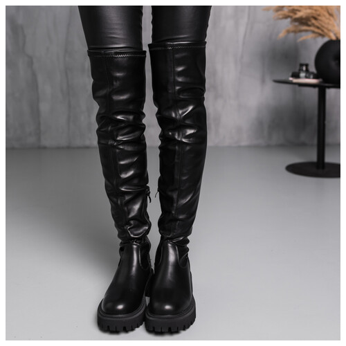 Ботфорти жіночі зимові Fashion Sleipnir 3886 39 розмір 25 см Чорний фото №2