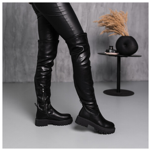 Ботфорти жіночі зимові Fashion Sleipnir 3886 39 розмір 25 см Чорний фото №8