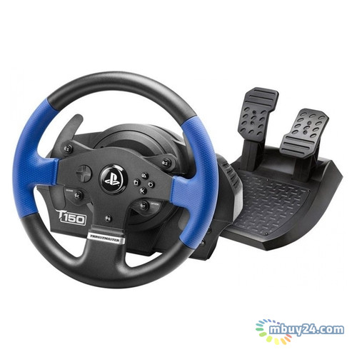Дротове кермо Thrustmaster T150 Force Feedback Official Sony licensed PC/PS4 Black (4160628) фото №1