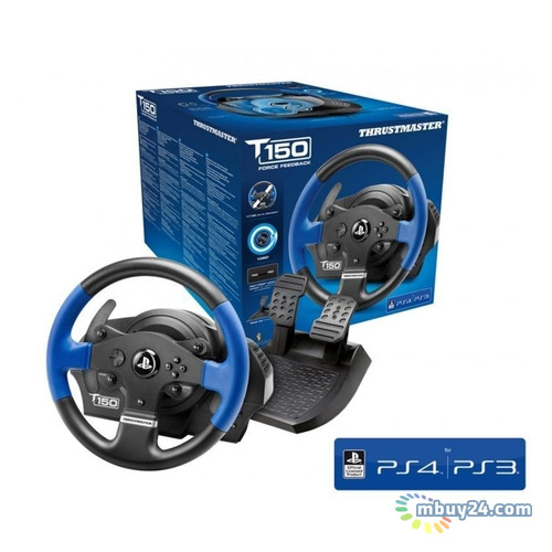 Дротове кермо Thrustmaster T150 Force Feedback Official Sony licensed PC/PS4 Black (4160628) фото №5